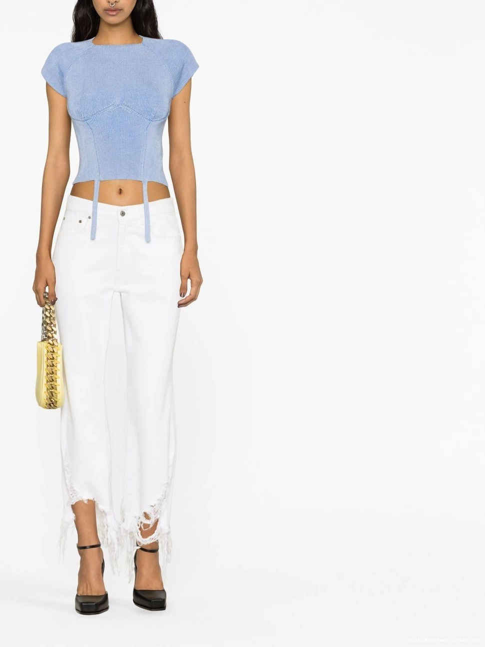 Affordable jeans straight-leg Women Stella McCartney distressed 0412